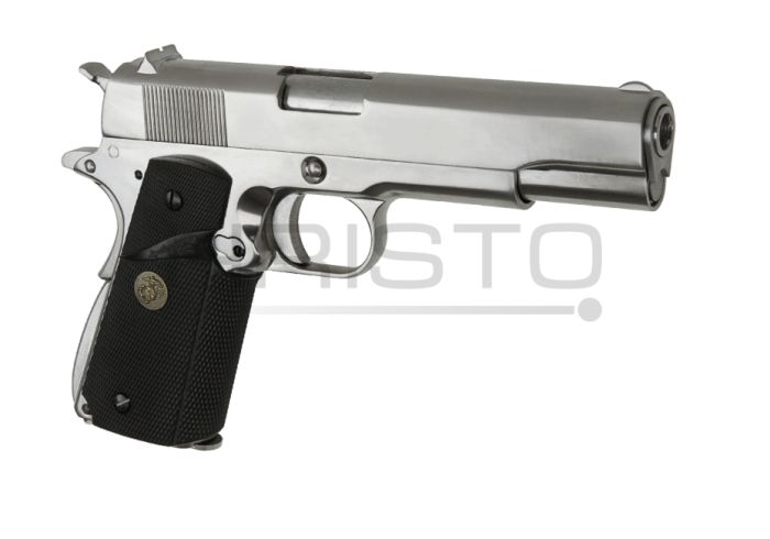 WE M1911 Full Metal Airsoft Gas Blowback Pistol (Silver)