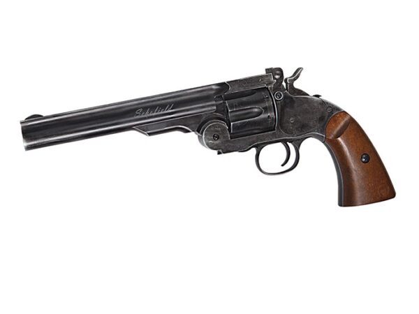 Zračni revolver Schofield 6" CO2  (4.5mm/0.177) - ostarena verzija s drvenom drškom