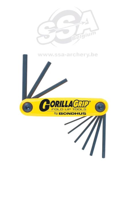 Bondhus Allen Wrenches & Torx Sets Gorilla Grip Fold Up Inch U.S. 0.05" > 3/16