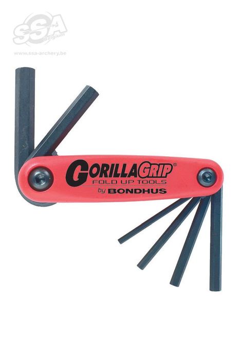 Bondhus Allen Wrenches & Torx Sets Gorilla Grip Fold Up Metric Tip 1.5Mm > 6Mm