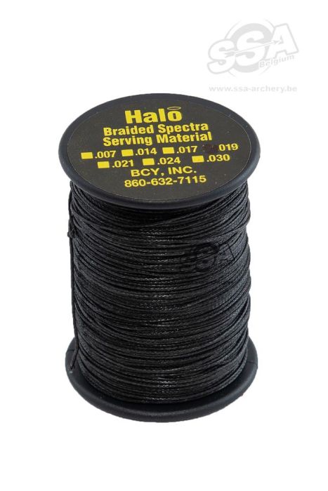 BCY Serving Material Braided Halo Dia .019" Jig Black
