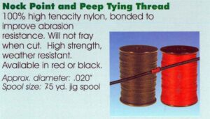 BCY Nock Point Tying Thread 020 Jig Black