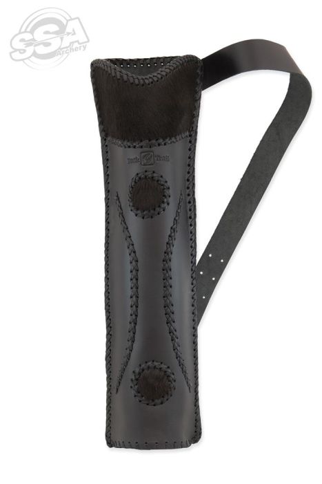 Buck Trail Traditional Back Quiver Tupelo Black 57Cm Leather With Calfhair