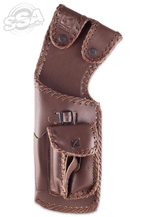 Buck Trail Traditional Field Quiver Aztec 44Cm RH Leather Brown