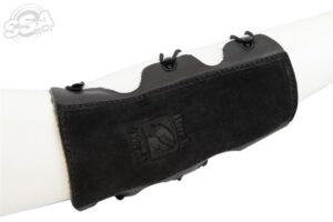 Buck Trail Traditional Armguards Patchy 19Cm Black Leather