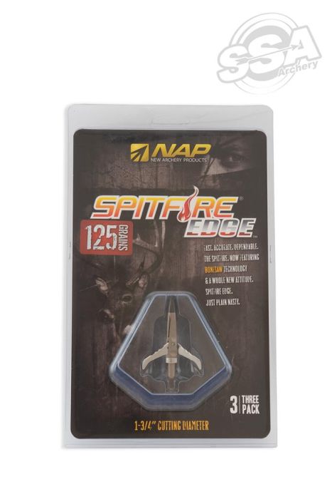 NAP Expandable Broadheads Spitfire 'Edge' 125Gr 3 Blade Screw-In 3/Pk