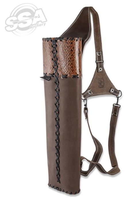 Buck Trail Traditional Back Quiver Yuca Brown Leather