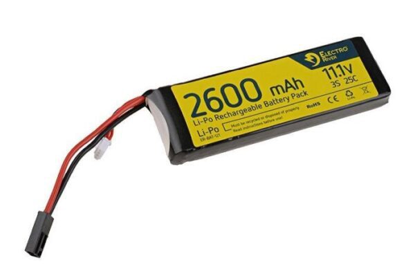 Electro River airsoft LiPo baterija 11.1V/2600mAh 25/50c Tamiya mini