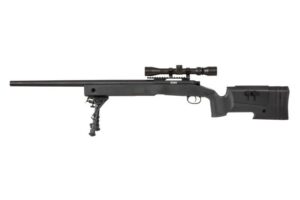 Specna Arms airsoft SA-S02 CORE™ Sniper Rifle BK replika s optičkim ciljnikom i bipodom