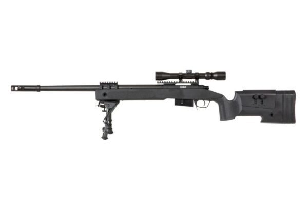 Specna Arms airsoft SA-S03 CORE™ HIGH VELOCITY Sniper Rifle BK replika s optičkim ciljnikom i bipodom