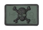 JTG Pirate Skull Rubber Patch Forest