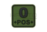 JTG Bloodtype Square Rubber Patch 0 Pos Forest