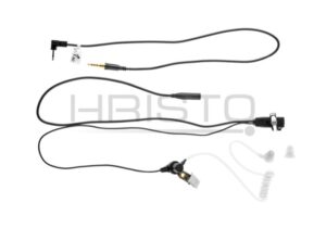Z-Tactical FBI Style Acoustic Headset Motorola 1-Pin Connector BK