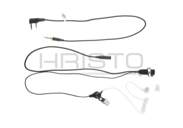 Z-Tactical FBI Style Acoustic Headset Kenwood Connector BK
