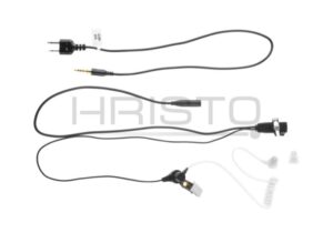 Z-Tactical FBI Style Acoustic Headset ICOM Connector BK