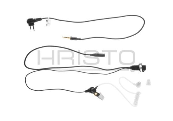 Z-Tactical FBI Style Acoustic Headset Motorola 2-Pin Connector BK