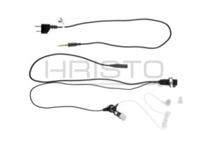 Z-Tactical FBI Style Acoustic Headset Midland Connector BK