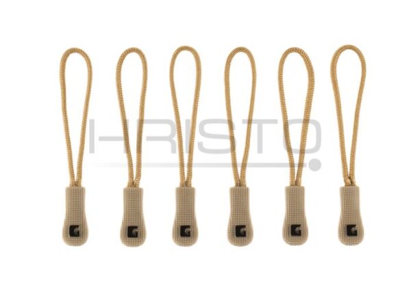 Claw Gear CG Zipper Puller Medium 6-Pack COYOTE