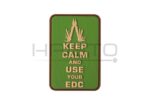 JTG Keep Calm EDC Rubber Patch Multicam