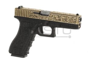 Airsoft pištolj WE WE17 Etched Metal Version GBB (gas-blowback) Gold