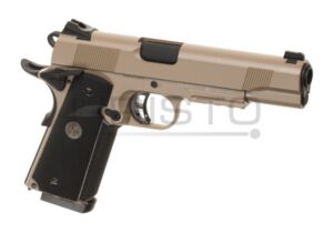 Airsoft pištolj KJ Works M1911 MEU Full Metal GBB (gas-blowback) TAN