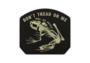 JTG Don't Tread on me Frog Rubber Patch Glow in the Dark