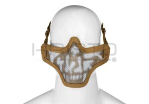 Invader Gear Steel Half Face Mask Death Head TAN