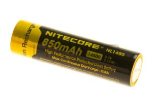 Nitecore 14500 Battery 3.7V 850mAh