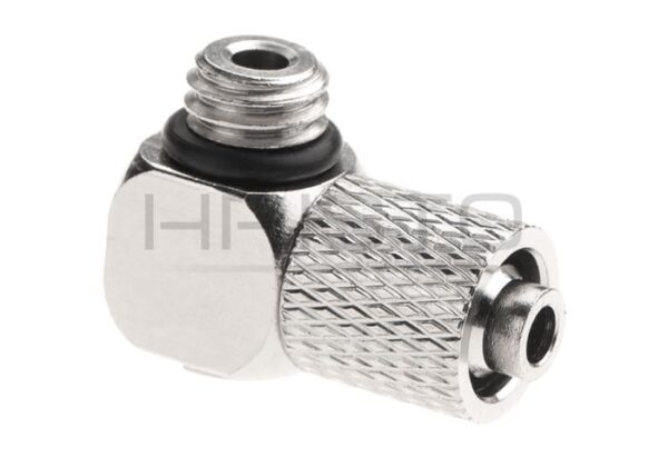 EpeS HPA 6mm Hose Coupling with Screwed Catch 90 Degree - Outer M6 Thread