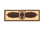 JTG SOF Skull Badge Rubber Patch DESERT