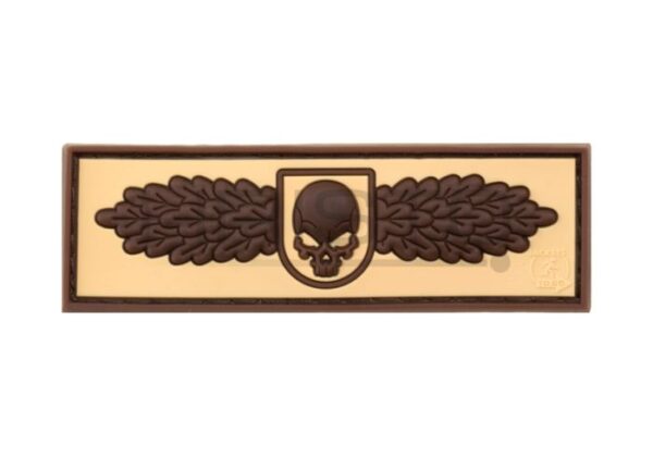 JTG SOF Skull Badge Rubber Patch DESERT