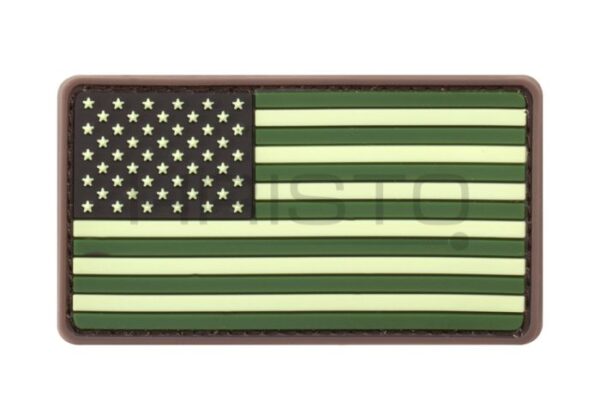 JTG US Flag Rubber Patch Forest