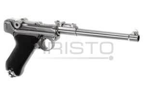 Airsoft pištolj WE P08 8 Inch Full Metal GBB (gas-blowback) Silver