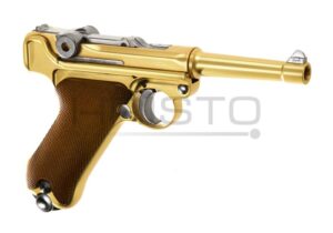 Airsoft pištolj WE P08 Full Metal GBB (gas-blowback) Gold