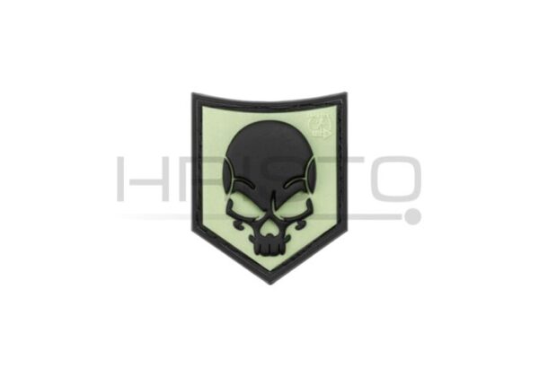 JTG SOF Skull Rubber Patch Glow Back