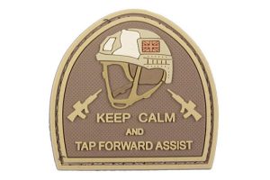 GFC Keep calm and tap forward assist TAN 3D rubber patch