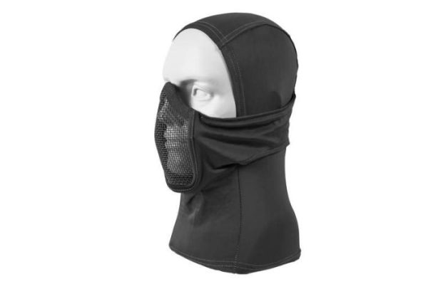 Ultimate Tactical thermoactive balaclava with steel mesh BK