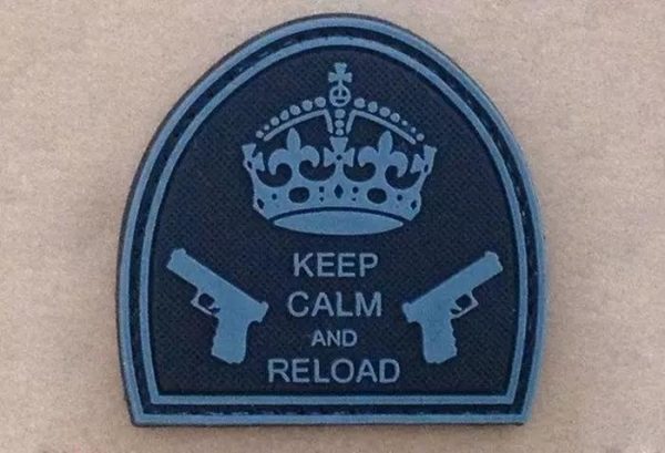 GFT čičak oznaka Keep Calm and Reload BK