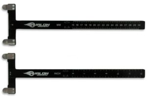 Avalon bow squares ALU BK inches/metric - mjerka za brace height