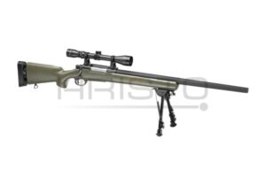 Snow Wolf M24 SWS Sniper Weapon System Set Green