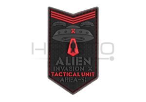 JTG Alien Invasion X-Files Patch Red