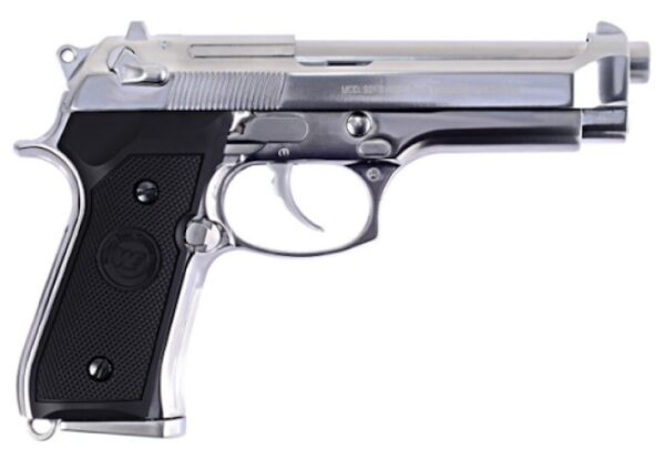 WE airsoft pištolj M92 Blowback Full metal chrome (zeleni plin)