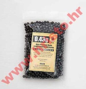 Guarder Airsoft kuglice 0.43g / 1000kom CRNE