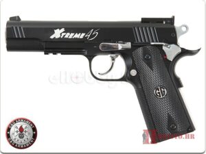 Airsoft pištolj G&G Xtreme 45 Black GBB (gas-blowback) Co2