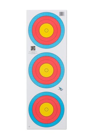 Avalon Archery target faces 40cm 3-spot small centre vertical 5 rings (100 kom.)