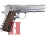 WE airsoft M1911 Matte Chrome GBB (gas-blowback) pištolj (zeleni plin)