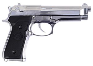 WE airsoft 92-S Matte Chrome GBB (gas-blowback) pištolj (zeleni plin)