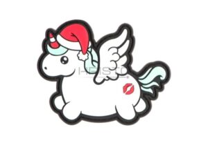 JTG Christmas Unicorn Rubber Patch Multicolor