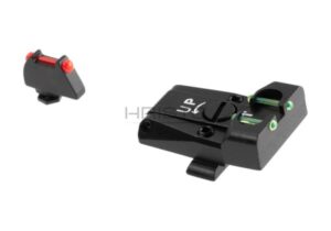 LPA Fiber Optic Sight Set for Glock 17/19