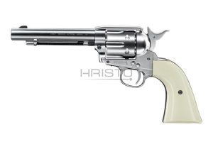 Colt SAA .45 Peacemaker Nickel 5.5 Inch CO2 BB zračni revolver